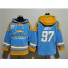 Men's Los Angeles Chargers #97 Joey Bosa Blue Ageless Must-Have Lace-Up Pullover Hoodie