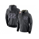 NFL Men's Nike San Diego Chargers #22 Jason Verrett Stitched Black Anthracite Salute to Service Player Performance Hoodie