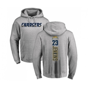 NFL Nike Los Angeles Chargers #23 Rayshawn Jenkins Ash Backer Pullover Hoodie