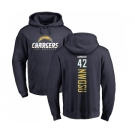 NFL Nike Los Angeles Chargers #42 Uchenna Nwosu Navy Blue Backer Pullover Hoodie
