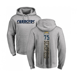 NFL Nike Los Angeles Chargers #75 Michael Schofield Ash Backer Pullover Hoodie