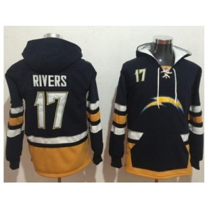 Nike San Diego Chargers #17 Philip Rivers Navy Blue Gold Name & Number Pullover NFL Hoodie