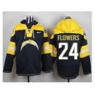Nike San Diego Chargers #24 Brandon Flowers Navy Blue Player Pullover Hoodie