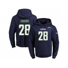 Nike San Diego Chargers #28 Melvin Gordon Navy Blue Name & Number Pullover NFL Hoodie