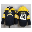 Nike San Diego Chargers #43 Branden Oliver Navy Blue Player Pullover Hoodie