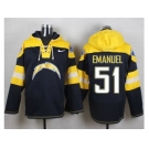 Nike San Diego Chargers #51 Kyle Emanuel Navy Blue Player Pullover Hoodie