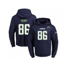 Nike San Diego Chargers #86 Hunter Henry Navy Blue Name & Number Pullover NFL Hoodie