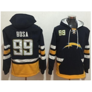 Nike San Diego Chargers #99 Joey Bosa Navy Blue Gold Name & Number Pullover NFL Hoodie