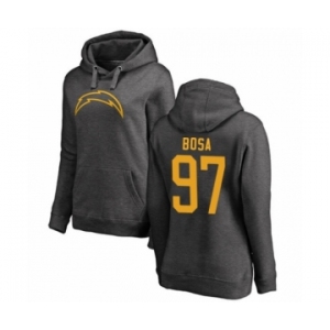 Football Women's Los Angeles Chargers #97 Joey Bosa Ash One Color Pullover Hoodie