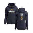 Football Women's Los Angeles Chargers #97 Joey Bosa Navy Blue Backer Pullover Hoodie