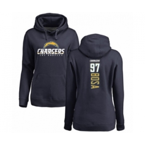 Football Women's Los Angeles Chargers #97 Joey Bosa Navy Blue Backer Pullover Hoodie