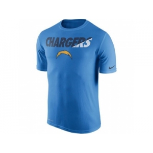 Men's San Diego Chargers Nike Powder Blue Legend Staff Practice Performance T-Shirt