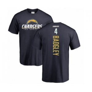 NFL Nike Los Angeles Chargers #4 Michael Badgley Navy Blue Backer T-Shirt
