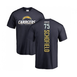 NFL Nike Los Angeles Chargers #75 Michael Schofield Navy Blue Backer T-Shirt