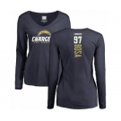 Football Women's Los Angeles Chargers #97 Joey Bosa Navy Blue Backer Long Sleeve T-Shirt