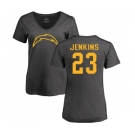 NFL Women's Nike Los Angeles Chargers #23 Rayshawn Jenkins Ash One Color T-Shirt