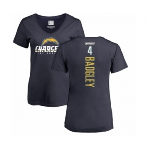 NFL Women's Nike Los Angeles Chargers #4 Michael Badgley Navy Blue Backer T-Shirt