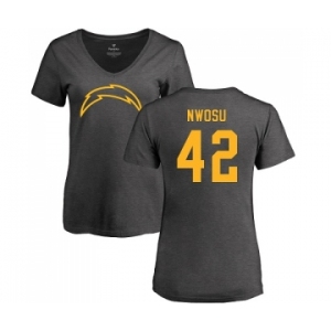 NFL Women's Nike Los Angeles Chargers #42 Uchenna Nwosu Ash One Color T-Shirt