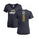 NFL Women's Nike Los Angeles Chargers #42 Uchenna Nwosu Navy Blue Backer T-Shirt