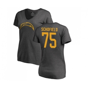 NFL Women's Nike Los Angeles Chargers #75 Michael Schofield Ash One Color T-Shirt