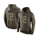 Football Green Bay Packers #12 Aaron Rodgers Green Salute To Service Men's Pullover Hoodie
