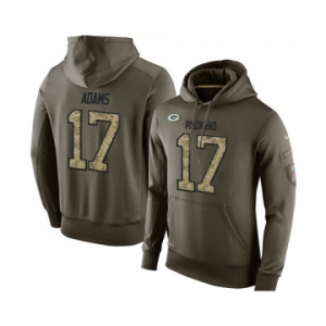 Football Green Bay Packers #17 Davante Adams Green Salute To Service Men's Pullover Hoodie