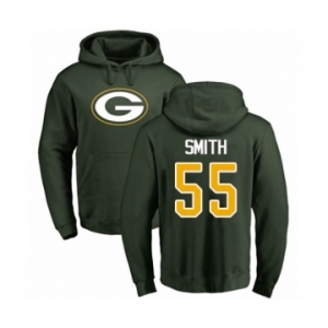 Football Green Bay Packers #55 Za'Darius Smith Green Name & Number Logo Pullover Hoodie