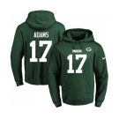 Football Men's Green Bay Packers #17 Davante Adams Green Name & Number Pullover Hoodie