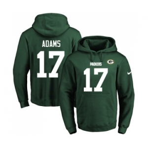 Football Men's Green Bay Packers #17 Davante Adams Green Name & Number Pullover Hoodie
