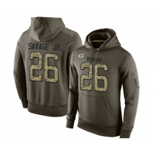 Football Men's Green Bay Packers #26 Darnell Savage Jr. Green Salute To Service Pullover Hoodie