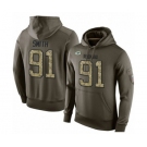 Football Men's Green Bay Packers #91 Preston Smith Green Salute To Service Pullover Hoodie