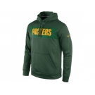 Green Bay Packers Nike Green KO Speed Wordmark Performance Hoodie