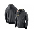 Men's Green Bay Packers Nike Anthracite Salute to Service Player Performance Hoodie