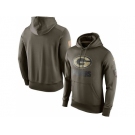 Men's Green Bay Packers Nike Olive Salute To Service KO Performance Hoodie