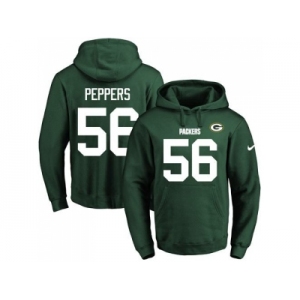 Nike Green Bay Packers #56 Julius Peppers Green Name & Number Pullover NFL Hoodie