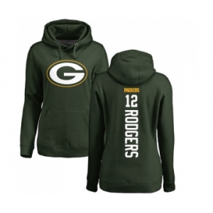 Football Women's Green Bay Packers #12 Aaron Rodgers Green Backer Hoodie