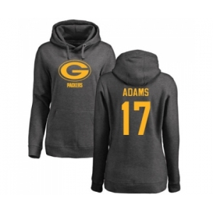 Football Women's Green Bay Packers #17 Davante Adams Ash One Color Pullover Hoodie