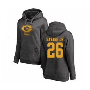 Football Women's Green Bay Packers #26 Darnell Savage Jr. Ash One Color Pullover Hoodie