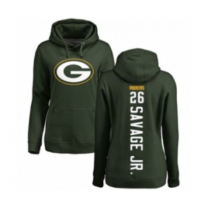 Football Women's Green Bay Packers #26 Darnell Savage Jr. Green Backer Hoodie