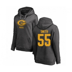 Football Women's Green Bay Packers #55 Za'Darius Smith Ash One Color Pullover Hoodie