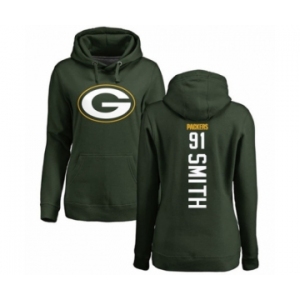 Football Women's Green Bay Packers #91 Preston Smith Green Backer Hoodie