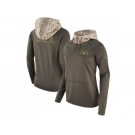 Women Green Bay Packers Nike Olive Salute to Service Performance Pullover Hoodie