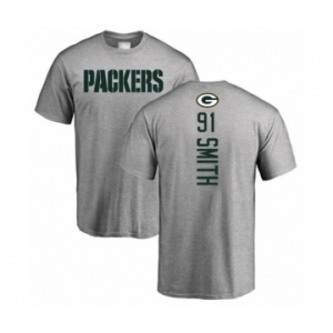 Football Green Bay Packers #91 Preston Smith Ash Backer T-Shirt
