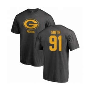 Football Green Bay Packers #91 Preston Smith Ash One Color T-Shirt