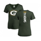 Football Women's Green Bay Packers #17 Davante Adams Green Backer T-Shirt