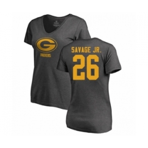 Football Women's Green Bay Packers #26 Darnell Savage Jr. Ash One Color T-Shirt