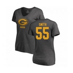 Football Women's Green Bay Packers #55 Za'Darius Smith Ash One Color T-Shirt
