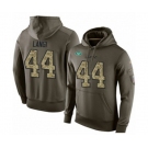 Football Men's New York Jets #44 Harvey Langi Green Salute To Service Pullover Hoodie