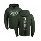 Football New York Jets #14 Sam Darnold Green Backer Pullover Hoodie