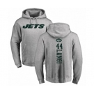 Football New York Jets #44 Harvey Langi Ash Backer Pullover Hoodie